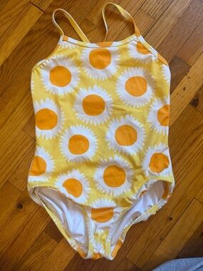 Hanna Andersson Yellow Daisy One-Piece Swimsuit